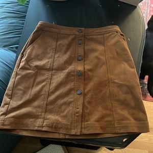 Faux Suede Skirt